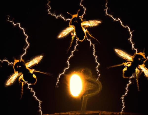 Bees and Electricity Illustration