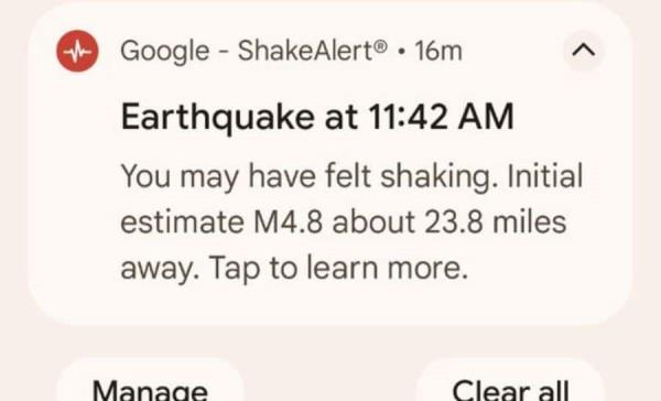 解释:地震前发送谷歌CEO桑达尔·皮查伊警报的是什么震动警报应用程序?