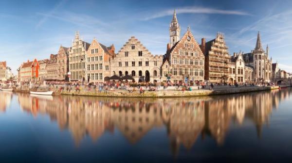 Daytime long exposure panorama of the famous canal view at Graslei in Ghent, Belgium. credit: istock
one time use for Traveller o<em></em>nly
For David Whitley's third cities traveller 10